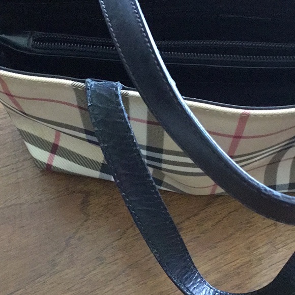 Burberry House Check Small Tote Coated canvas with Black leather detail - Picture 8 of 16